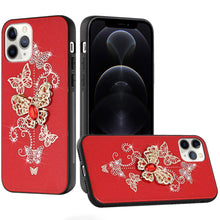 For iPhone 12 Pro Max Case Rhinestone Bling Decor Glitter Cover + Tempered Glass