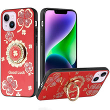 For iPhone 13/14 Case Rhinestone Bling Decor Glitter Cover + Tempered Glass