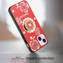 For iPhone 13/14 Case Rhinestone Bling Decor Glitter Cover + Tempered Glass