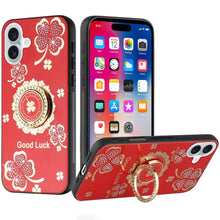 For iPhone 16 6.1inch Case Rhinestone Bling Decor Glitter Cover + Tempered Glass