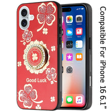 For iPhone 16 6.1inch Case Rhinestone Bling Decor Glitter Cover + Tempered Glass