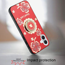 For iPhone 16 6.1inch Case Rhinestone Bling Decor Glitter Cover + Tempered Glass