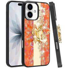 For iPhone 17 Case Rhinestone Bling Decor Glitter Phone Cover + Tempered Glass