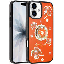 For iPhone 17 Case Rhinestone Bling Decor Glitter Phone Cover + Tempered Glass