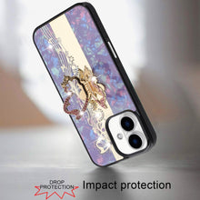 For iPhone 17 Case Rhinestone Bling Decor Glitter Phone Cover + Tempered Glass