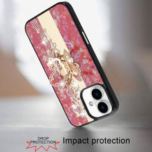 For iPhone 17 Case Rhinestone Bling Decor Glitter Phone Cover + Tempered Glass