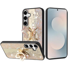 For Samsung S25 FE Case Rhinestone Bling Decor Glitter Cover + Tempered Glass