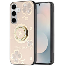 For Samsung S25 FE Case Rhinestone Bling Decor Glitter Cover + Tempered Glass