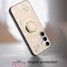 For Samsung S25 FE Case Rhinestone Bling Decor Glitter Cover + Tempered Glass