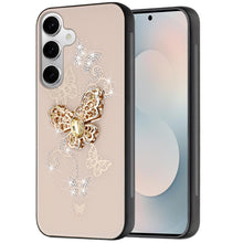 For Samsung S25 FE Case Rhinestone Bling Decor Glitter Cover + Tempered Glass
