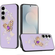 For Samsung S25 FE Case Rhinestone Bling Decor Glitter Cover + Tempered Glass