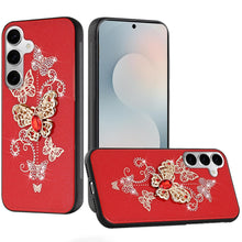 For Samsung S25 FE Case Rhinestone Bling Decor Glitter Cover + Tempered Glass