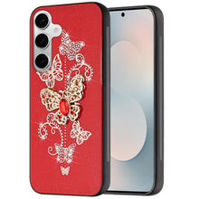 For Samsung S25 FE Case Rhinestone Bling Decor Glitter Cover + Tempered Glass