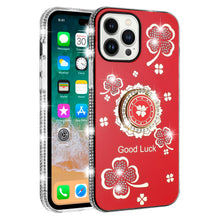 For iPhone 13 Pro Max 6.7 inch Case Crystal Studded Rotating Ring Stand Bling