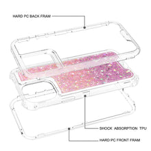 For iPhone 12/12 Pro Case Epoxy Full Glitter Thick Shockproof + Tempered Glass