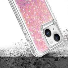 For iPhone 12/12 Pro Case Epoxy Full Glitter Thick Shockproof + Tempered Glass