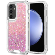 For Samsung S23 FE 5G Case Epoxy Glitter 3in1 Shockproof + Tempered Glass