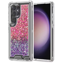 For Samsung S23 Ultra Case Epoxy Full Glitter 3 Piece Shockproof Phone Cover