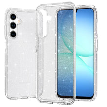 For Samsung A17 5G Case Glitter Thick 3mm Translucent Cover + Tempered Glass