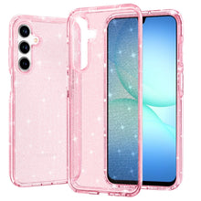For Samsung A17 5G Case Glitter Thick 3mm Translucent Cover + Tempered Glass