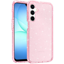 For Samsung A17 5G Case Glitter Thick 3mm Translucent Cover + Tempered Glass
