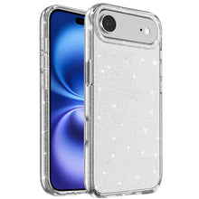 For iPhone Air Case Glitter Thick 3mm Translucent Phone Cover + Tempered Glass