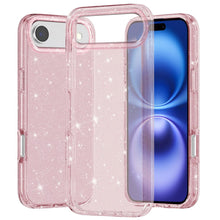 For iPhone Air Case Glitter Thick 3mm Translucent Phone Cover + Tempered Glass