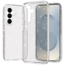 For Samsung S26+ Plus Case Glitter Thick 3mm Translucent Cover + Tempered Glass