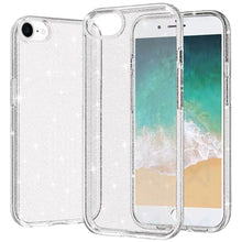For iPhone 16e Case Glitter Ultra Thick 3mm Translucent Cover + Tempered Glass