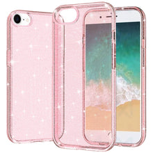 For iPhone 16e Case Glitter Ultra Thick 3mm Translucent Cover + Tempered Glass