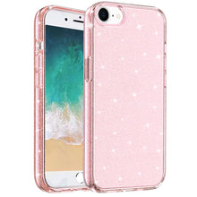 For iPhone 16e Case Glitter Ultra Thick 3mm Translucent Cover + Tempered Glass
