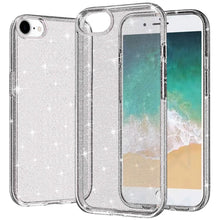 For iPhone 16e Case Glitter Ultra Thick 3mm Translucent Cover + Tempered Glass