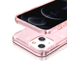 For iPhone 15 Case Glitter Ultra Thick 3mm Translucent Cover + 2 Tempered Glass