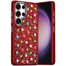 For Samsung S23 Ultra Case Bling Diamond Cover with 3D Tiny Roses and Glitter