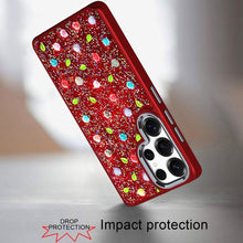 For Samsung S23 Ultra Case Bling Diamond Cover with 3D Tiny Roses and Glitter
