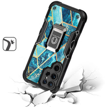 For Samsung S23 Case Stellar Dual Layer IMD Geometric Design Ring Stand Cover