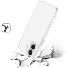 For iPhone 16 Plus 6.7in Case 3mm Translucent Hybrid Cover + Tempered Glass