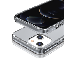 For iPhone 13/14 Case Sturdy Ultra Thick 3mm Translucent Cover + Tempered Glass