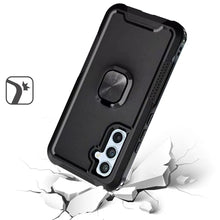 For Samsung S23 FE 5G Case Heavy-Duty Magnetic RingStand + Tempered Glass