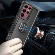 For Samsung S23 Case Heavy-Duty Triple Layer Cover with Magnetic Ring Stand