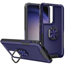 Samsung Galaxy S24 Ultra Case Rugged Triple Layer Metal Ring Stand Phone Cover