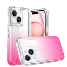 For iPhone 15 PLUS Case Two Tone 3in1 Shockproof Hybrid Cover + 2 Tempered Glass