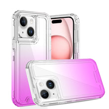 For iPhone 15 PLUS Case Two Tone 3in1 Shockproof Hybrid Cover + 2 Tempered Glass