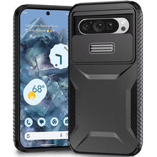 For Google Pixel 9 Pro XL 6.8 inch Case Rugged Side Grip Sliding Rear Lens Cover