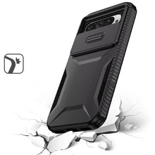 For Google Pixel 9 Pro XL 6.8 inch Case Rugged Side Grip Sliding Rear Lens Cover