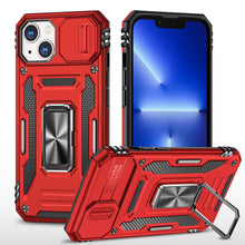 For iPhone 12 Pro Max Case Sliding Lens with Magnetic Ring Stand +Tempered Glass