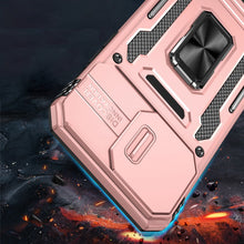 For iPhone 15 Case Sliding Lens Shockproof Magnetic Ringstand + 2 Tempered Glass