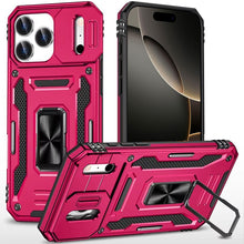 For iPhone 17 Pro Max Case Sliding Lens with Magnetic Ring Stand +Tempered Glass