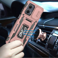 For Motorola Edge 5G 2024 Case Sliding Lens Shockproof Cover Magnetic Ring Stand