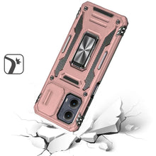 For Motorola Edge 5G 2024 Case Sliding Lens Shockproof Cover Magnetic Ring Stand